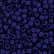 Toho seed beads 8/0 round Transparent-Frosted Cobalt - TR-08-8DF